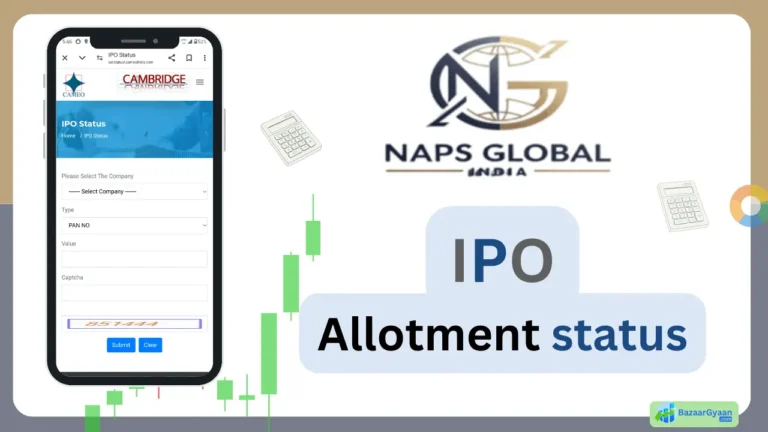 NAPS Global India IPO Allotment Status चेक करने की प्रक्रिया।