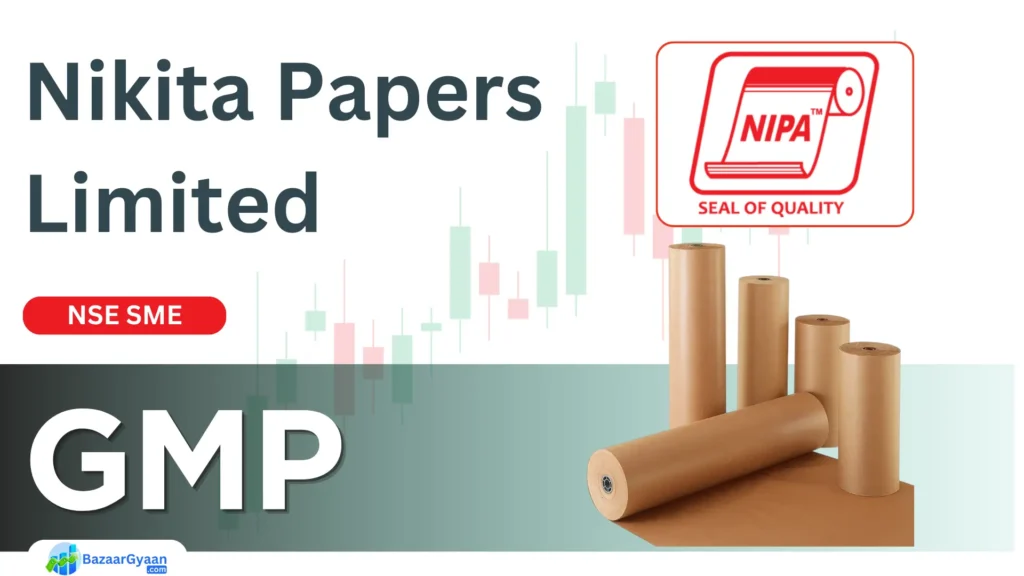 Nikita Papers SME IPO GMP trend graph showing price movement