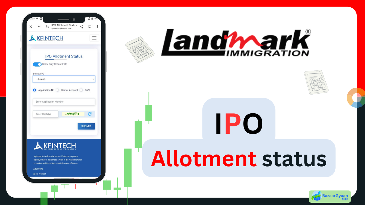 landmark immigration IPO Allotment Status Online